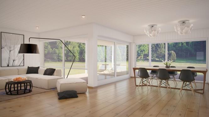 Dining Room With Wooden Floor by Mohit Kumar Dining-room Modern | Interior Design Photos & Ideas