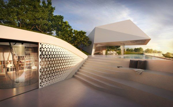 Open Space With Swimming Pool by Mohit Kumar Open-spaces Modern | Interior Design Photos & Ideas