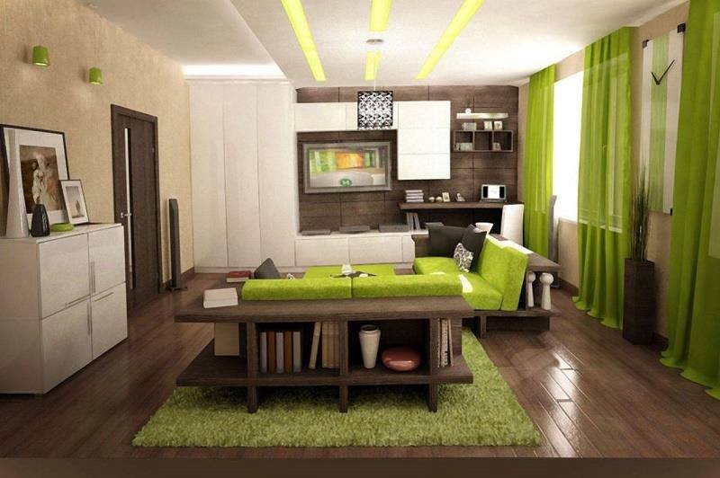Living Room With Harlequin Decor And Wooden Floor by Mohit Kumar Living-room Contemporary | Interior Design Photos & Ideas