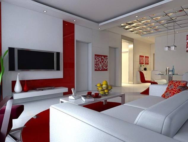Cherry Shaded Living Room by Mohit Kumar Living-room Contemporary | Interior Design Photos & Ideas