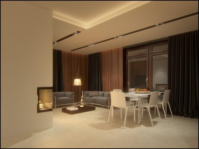 Buff Shaded Dining Room by Mohit Kumar Dining-room Modern | Interior Design Photos & Ideas