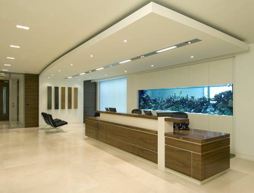 Office Reception With Off White False Ceiling by Mohit Kumar Modern | Interior Design Photos & Ideas
