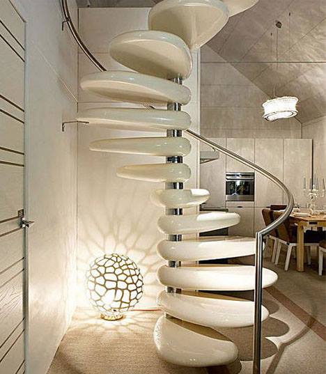 Seashell Themed Staircase by Mohit Kumar Indoor-spaces Contemporary | Interior Design Photos & Ideas