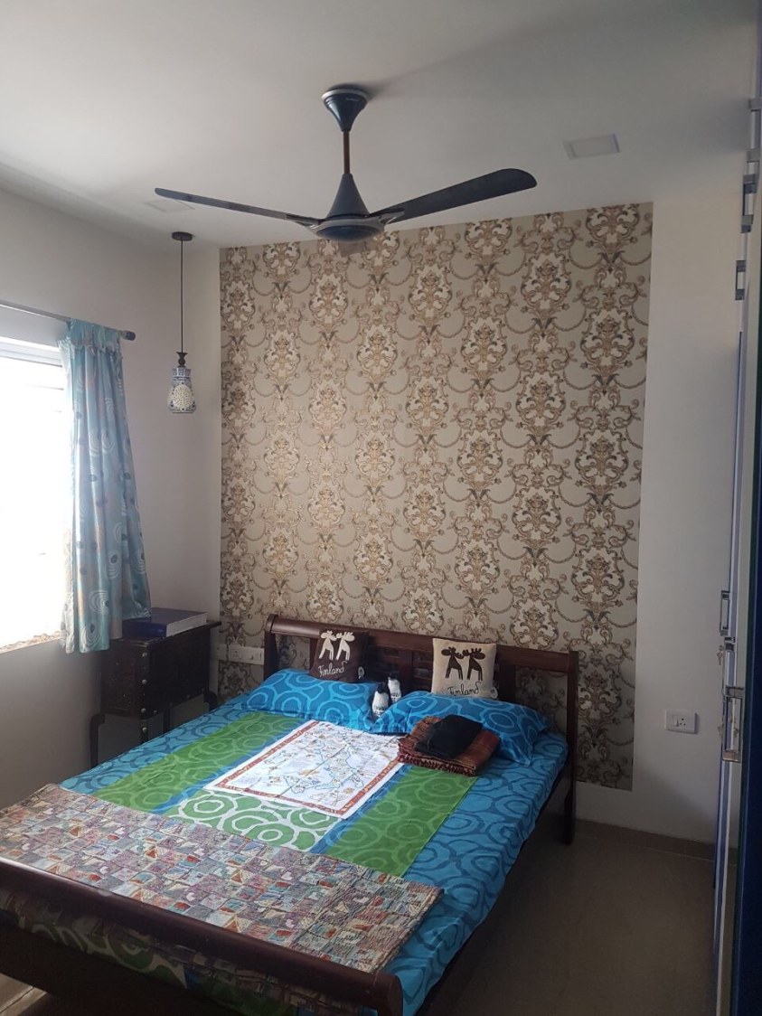 Blue Patterned Bedroom by Odd architecture studio Bedroom Modern | Interior Design Photos & Ideas