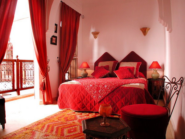 Red Themed Bedroom by Raja Khan Bedroom Contemporary | Interior Design Photos & Ideas