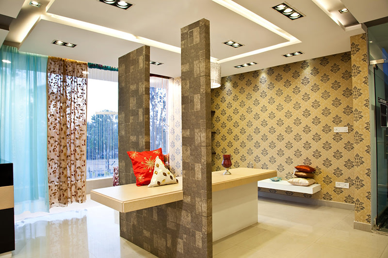 Toffee Shade Display Unit by Dinsignia Architects And Interiors Living-room Modern | Interior Design Photos & Ideas