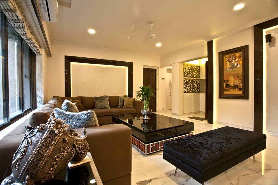Living Room With Bulky Furniture by Nikeeta Mehta Living-room Contemporary | Interior Design Photos & Ideas