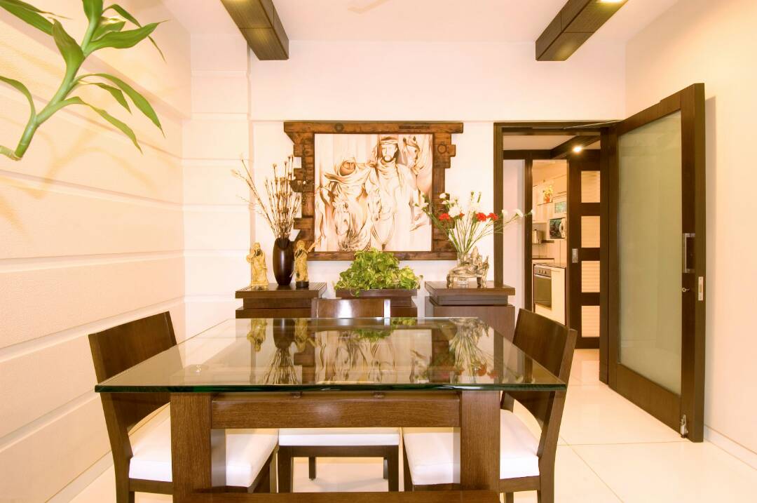 Dining Room With Pale Shade Interiors by Nikeeta Mehta Dining-room Modern | Interior Design Photos & Ideas