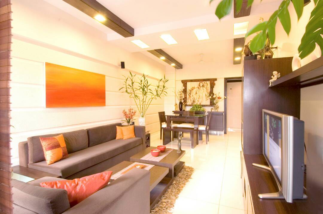 Living Room With Modern Sleek Furniture by Nikeeta Mehta Living-room Modern | Interior Design Photos & Ideas