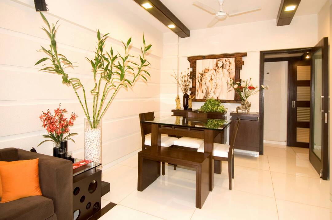 Dining Room With Marble Flooring by Nikeeta Mehta Dining-room Modern | Interior Design Photos & Ideas