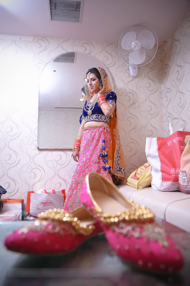 Beauteous Bride Wearing Pink And Blue Lehenga by Mohit Wedding-photography | Weddings Photos & Ideas