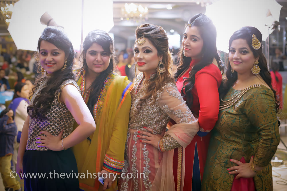 Bride-To-Be Beautiful Photoshoot With Friends by Mohit Wedding-photography Bridal-jewellery-and-accessories Bridal-makeup | Weddings Photos & Ideas