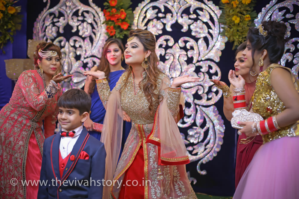 Engagement Day Performance By The Bride-To-Be And The Bridesmaid by Mohit Wedding-photography | Weddings Photos & Ideas