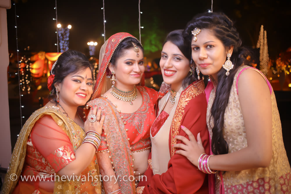 Bride With Her Bridesmaid On Wedding Day by Mohit Wedding-photography | Weddings Photos & Ideas