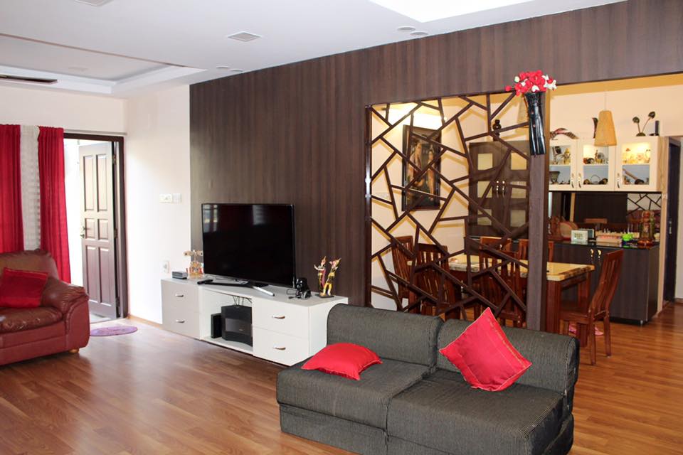 Living Room With Grey Sofas by Saravanan Living-room Contemporary | Interior Design Photos & Ideas