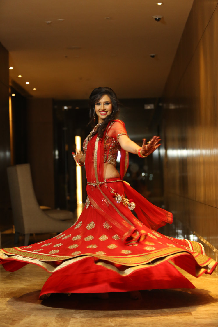 Bride Wearing a Gorgeous Crimson Red Lehenga With Thin Gota Patti Work by Amit Kumar Wedding-photography Wedding-dresses | Weddings Photos & Ideas
