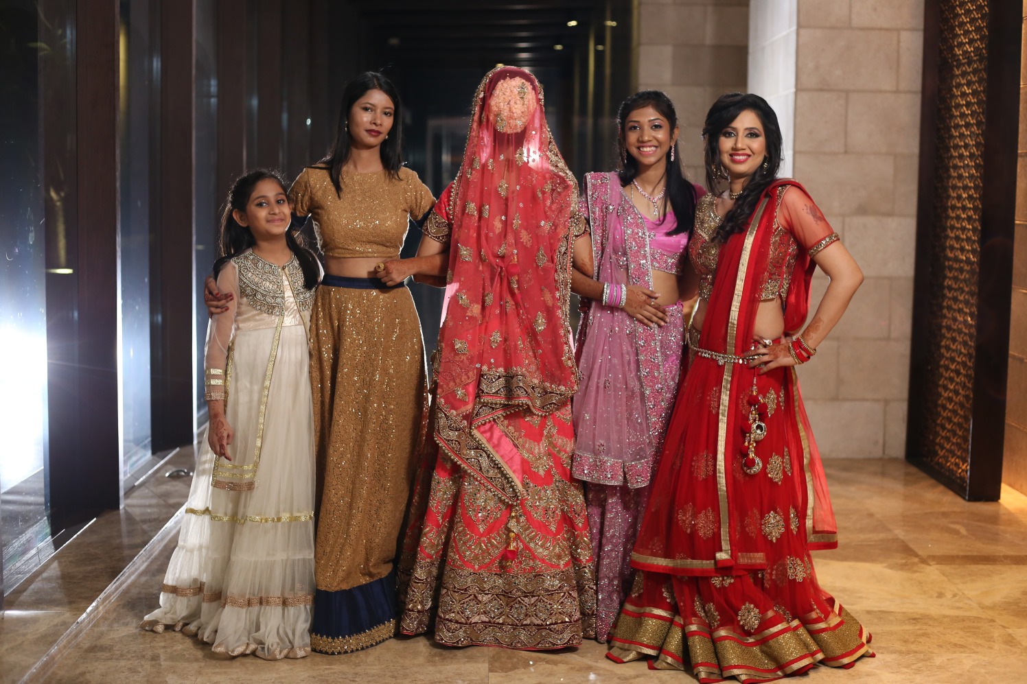 Bride Poses With Her Sisters by Amit Kumar Wedding-photography | Weddings Photos & Ideas
