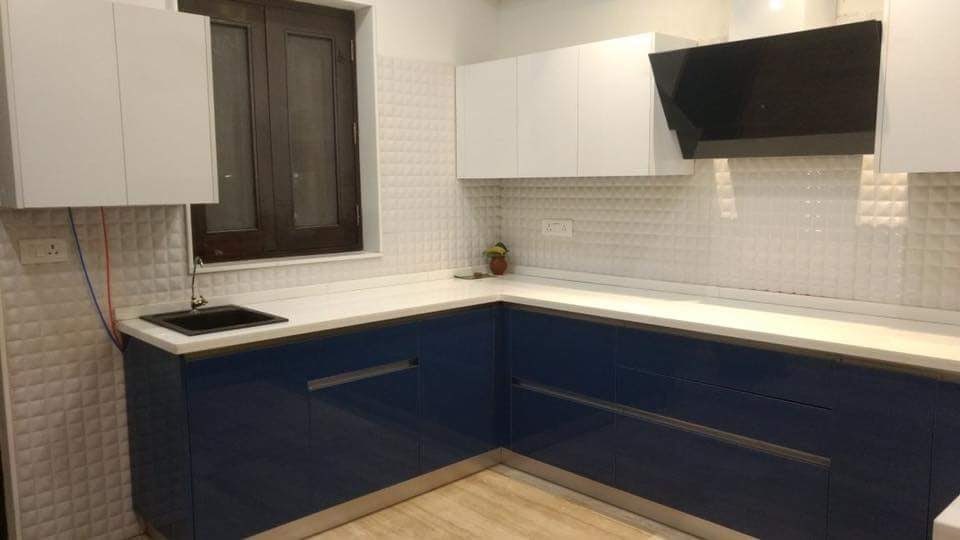 When White Meets Blue by Atelier Interiors Modular-kitchen Modern | Interior Design Photos & Ideas