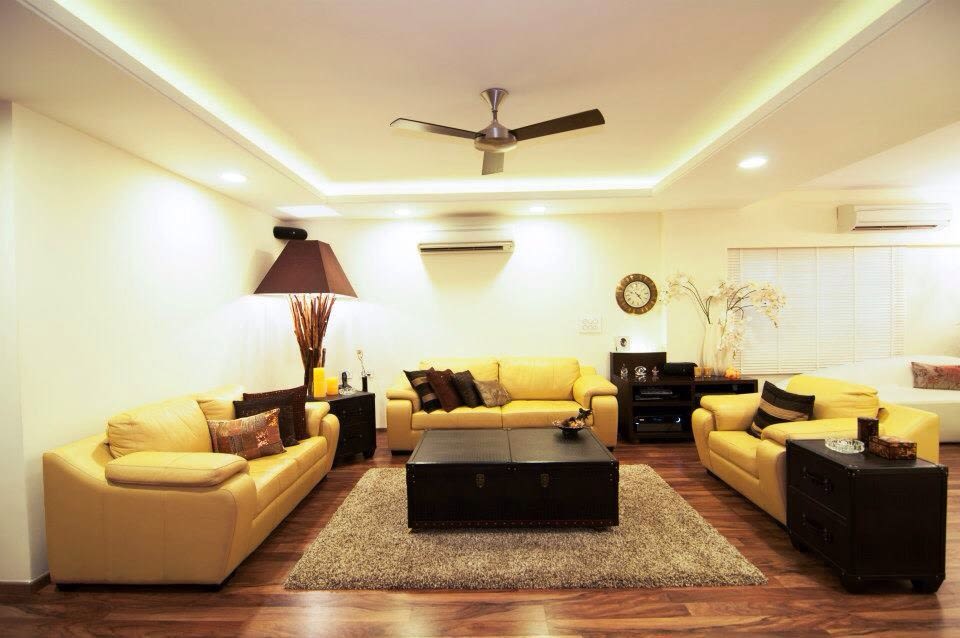 Living Room With Mustard Sofas by Reshma Zia