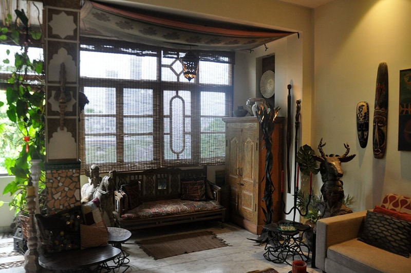 Light Brown Vintage Living Room by Chaitali D Parikh Living-room Vintage | Interior Design Photos & Ideas