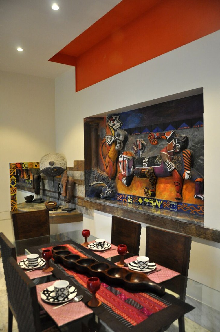 Artistic Dining Room With Painting by Chaitali D Parikh Dining-room Contemporary | Interior Design Photos & Ideas