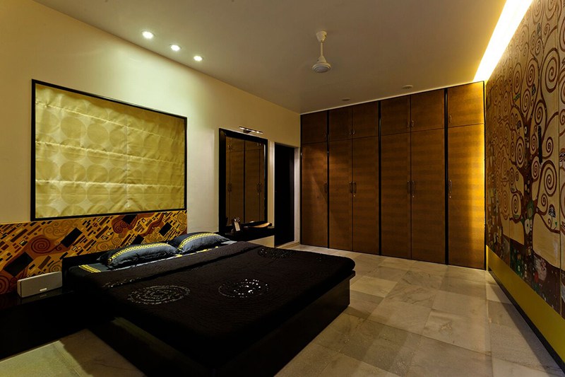 Navajo White And Textured Wall Bedroom by Chaitali D Parikh Bedroom Contemporary | Interior Design Photos & Ideas