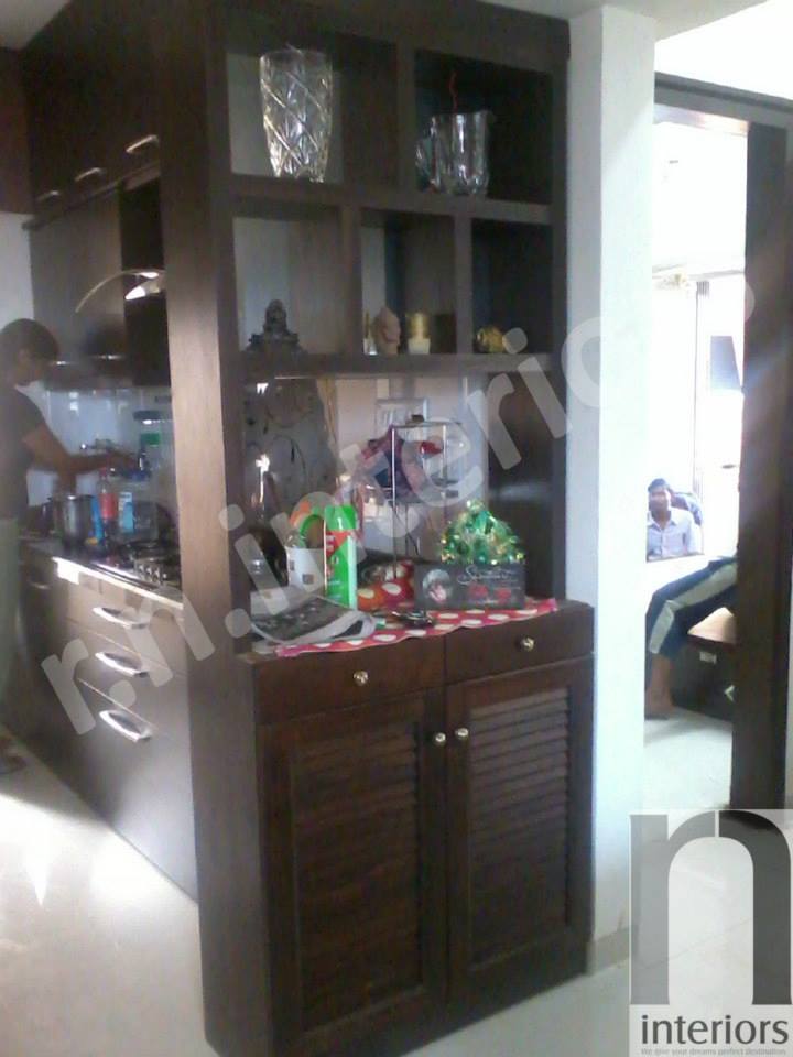 Minimalist Wooden Finish Display Unit by Nilesh V. Gosavi Living-room Minimalistic | Interior Design Photos & Ideas