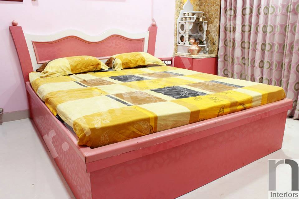 Pink Contemporary Master Bedroom by Nilesh V. Gosavi Bedroom Contemporary | Interior Design Photos & Ideas