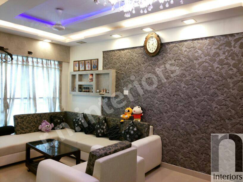 Contemporary flattering Living ROom by Nilesh V. Gosavi Living-room Contemporary | Interior Design Photos & Ideas