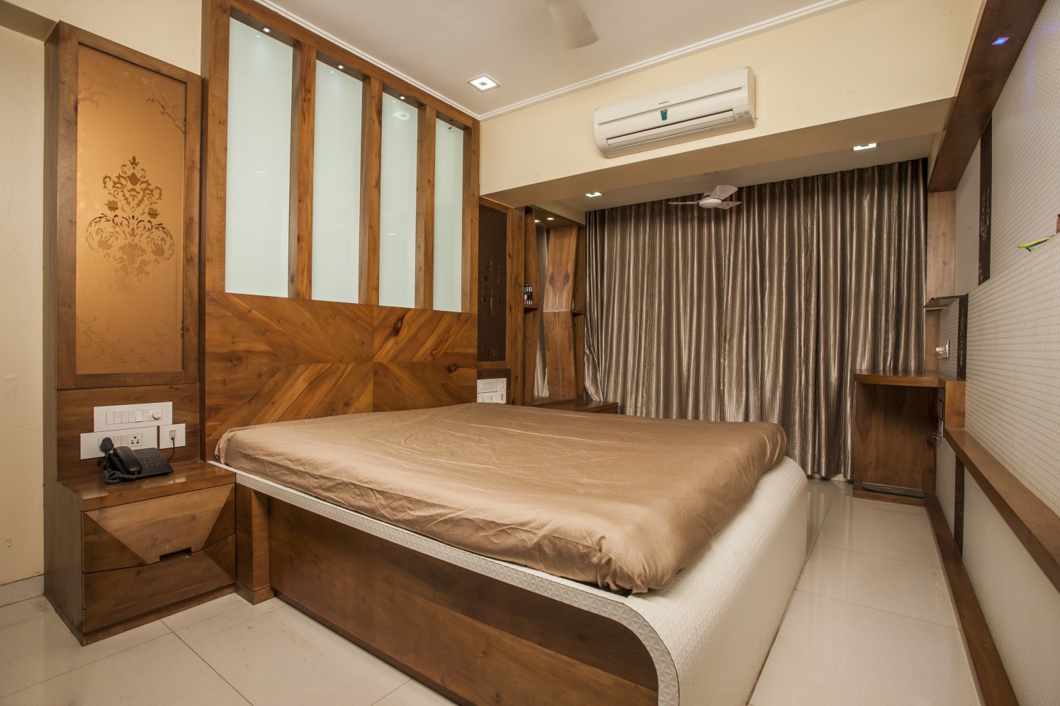 Contemporary Brown by Plus One Interiors Bedroom Contemporary | Interior Design Photos & Ideas