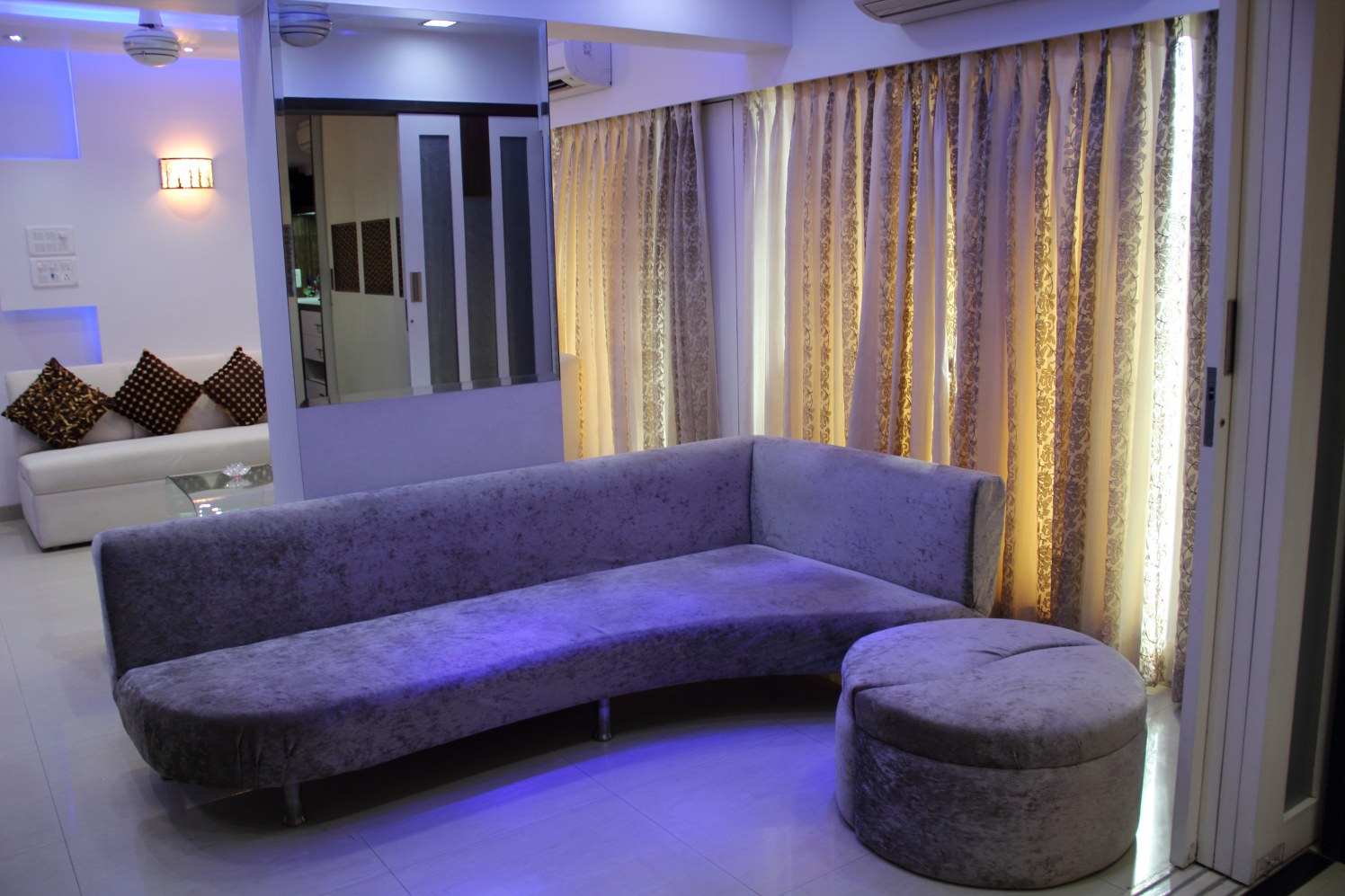 Blue Extravaganza by Plus One Interiors Living-room Modern | Interior Design Photos & Ideas