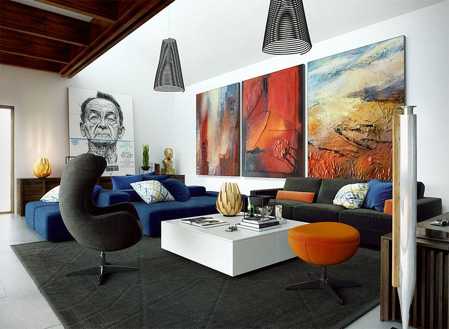 Free Flow by Shruti Sodhi Living-room Contemporary | Interior Design Photos & Ideas