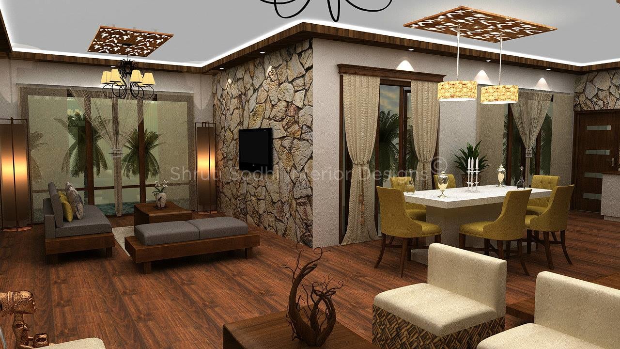 Whimsical Wall by Shruti Sodhi Dining-room Contemporary | Interior Design Photos & Ideas