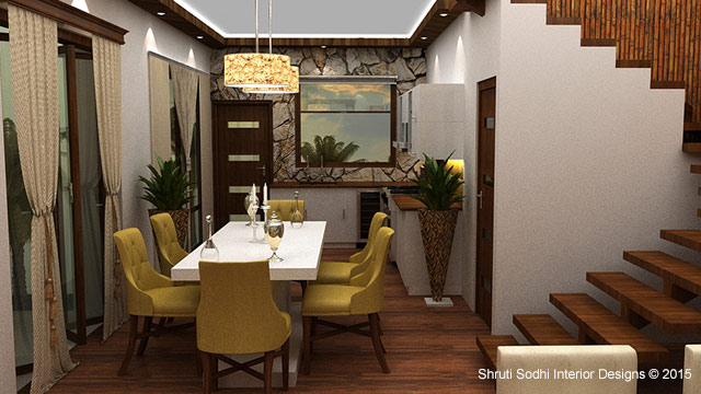 The Wooden Gateway by Shruti Sodhi Dining-room Contemporary | Interior Design Photos & Ideas