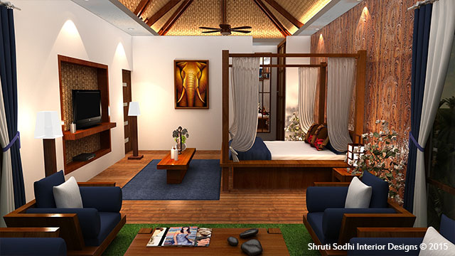 The Unruffled Wood by Shruti Sodhi Bedroom Modern | Interior Design Photos & Ideas