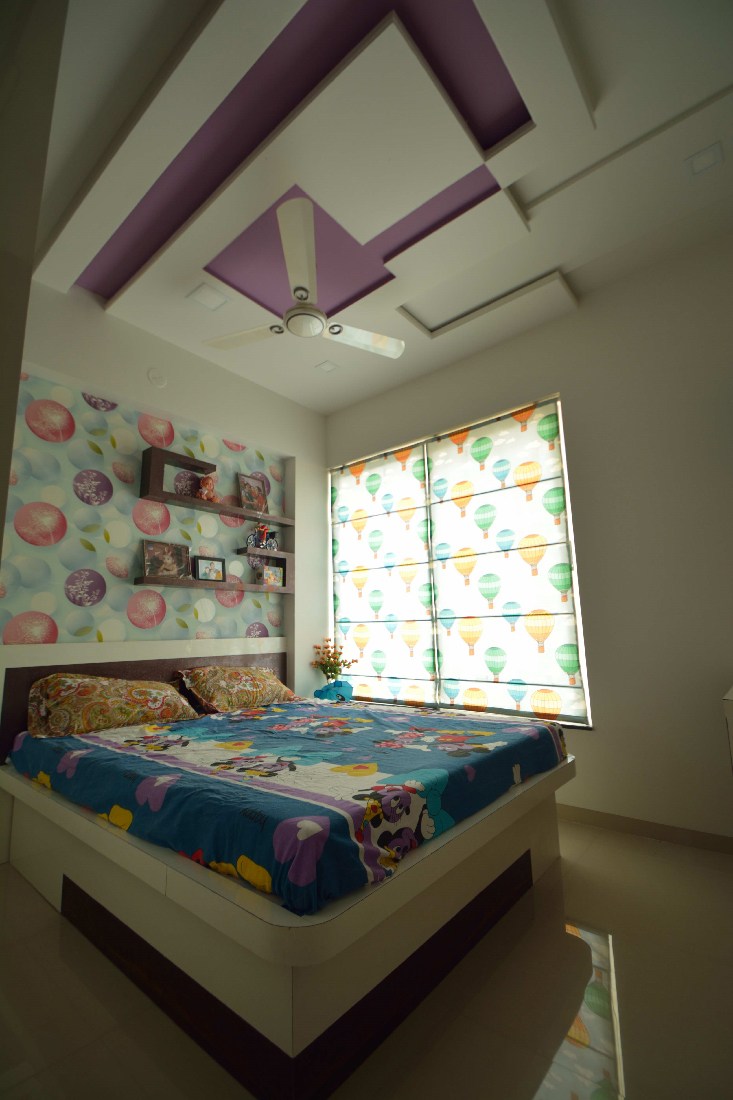 Simple Master Bedroom with Accent Wall and False Ceiling by Jayant Arwat Bedroom Modern | Interior Design Photos & Ideas