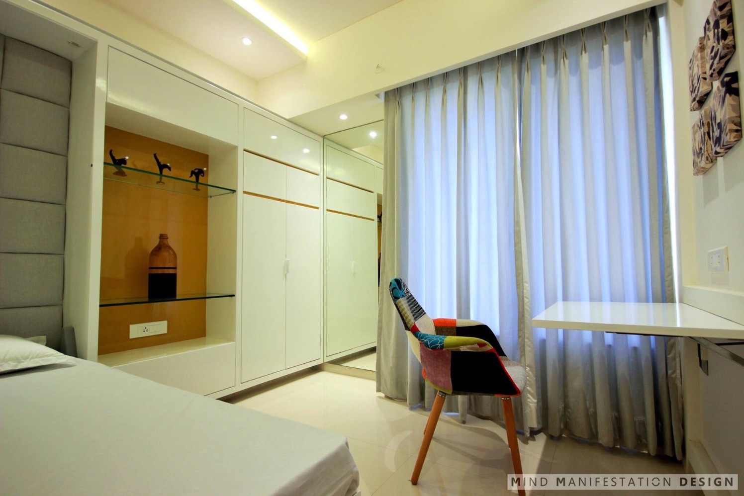 The White Elegance by Space It Up Bedroom Modern | Interior Design Photos & Ideas