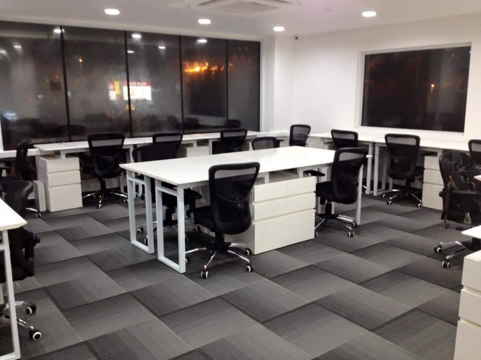 Black and White Office by Advaya Gowda Contemporary | Interior Design Photos & Ideas
