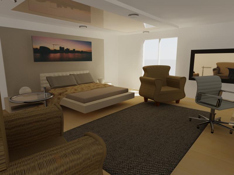3 D Bedroom by Poorva Palav Bedroom Contemporary | Interior Design Photos & Ideas