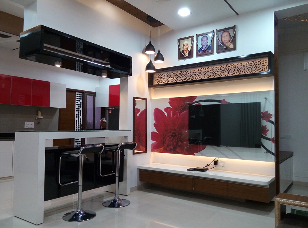 Spacious Living Room by Jigar Patel Living-room Contemporary | Interior Design Photos & Ideas