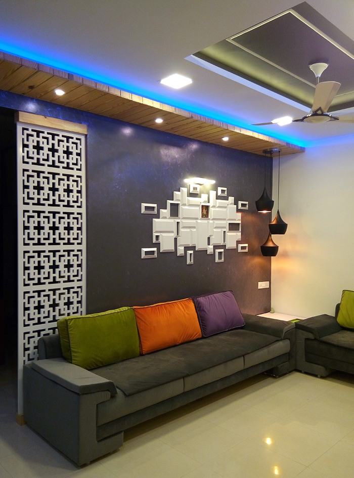 Spacious Living Room by Jigar Patel Living-room Contemporary | Interior Design Photos & Ideas