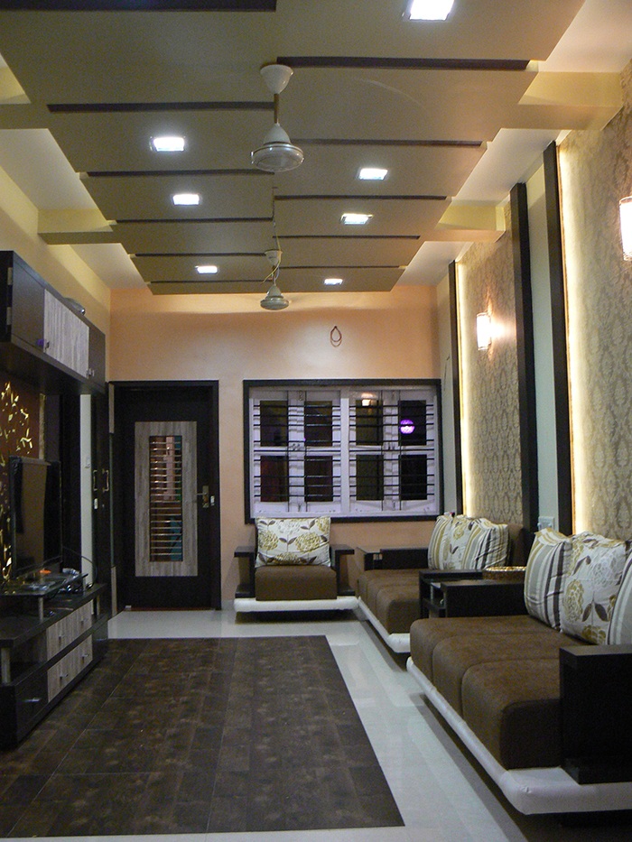 Spacious Living Room by Jigar Patel Living-room Contemporary | Interior Design Photos & Ideas