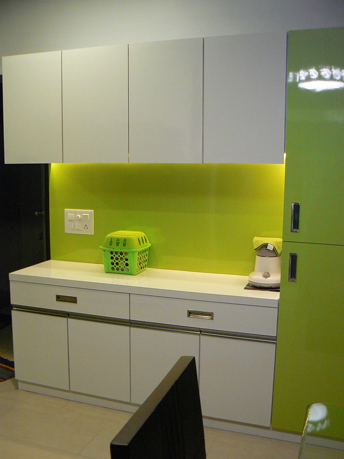 Olive Green Modular kitchen by Jigar Patel Modular-kitchen Contemporary | Interior Design Photos & Ideas