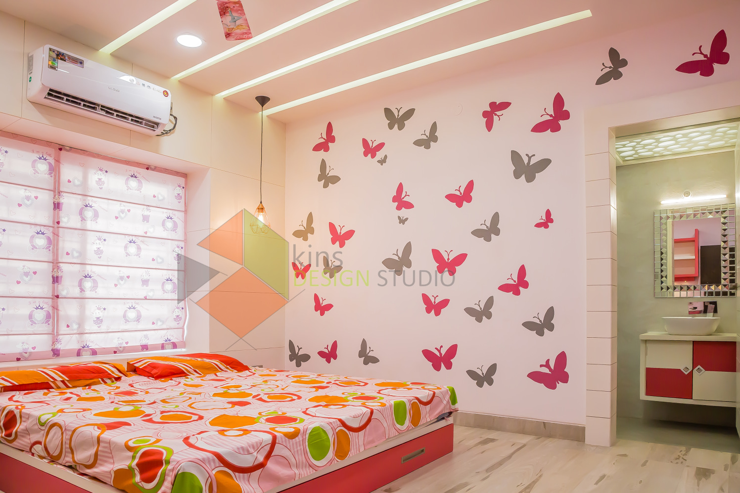 Colorful Bedroom by Kinnera Naresh Bedroom Contemporary | Interior Design Photos & Ideas