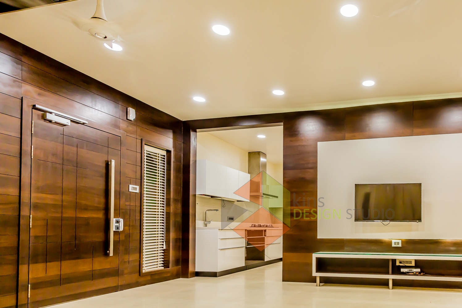 The Wooden Touch Living Room by Kinnera Naresh Indoor-spaces Modern | Interior Design Photos & Ideas
