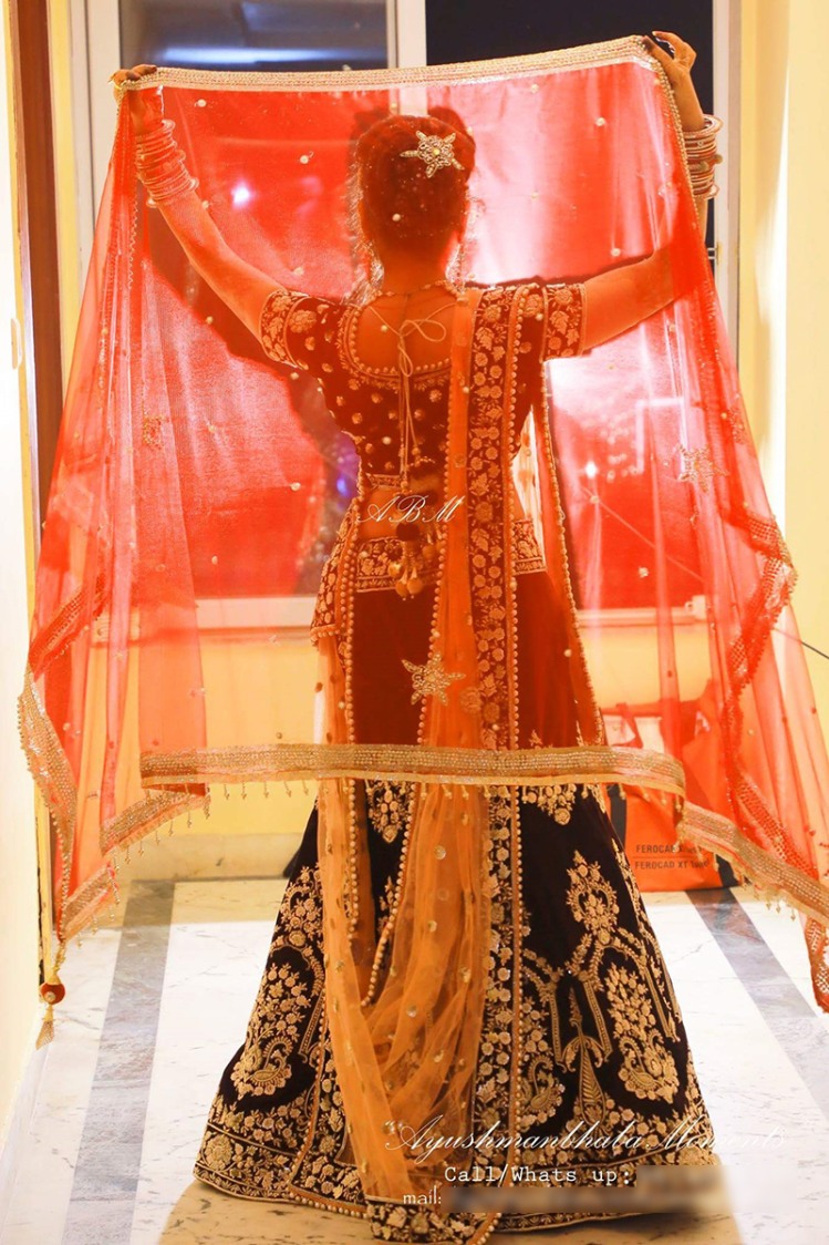Bride In Blue Lehenga by Ayushmanbhaba Moments Wedding-photography | Weddings Photos & Ideas