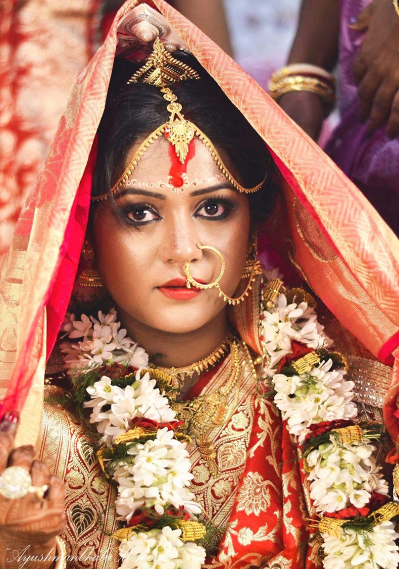 Bridal Gaze On Wedding Day by Ayushmanbhaba Moments Wedding-photography Bridal-makeup | Weddings Photos & Ideas