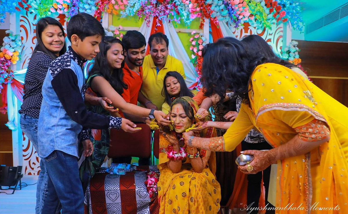 Haldi Shot by Ayushmanbhaba Moments Wedding-photography | Weddings Photos & Ideas