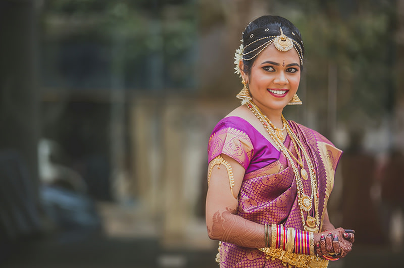 Stunning South Indian Bride by Samography Wedding-photography Bridal-makeup Bridal-jewellery-and-accessories | Weddings Photos & Ideas