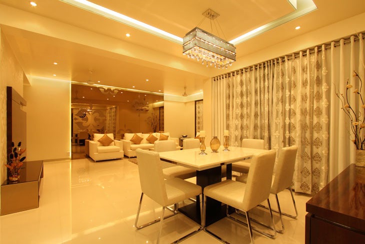White Top Dining Table And Side Chairs by Deepti Srivastava Dining-room Contemporary | Interior Design Photos & Ideas